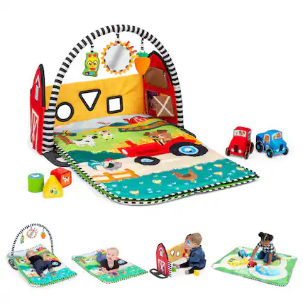 Front. Baby Einstein - Busy Barnyard Grow With Me Activity Gym - MULTICOLORED.