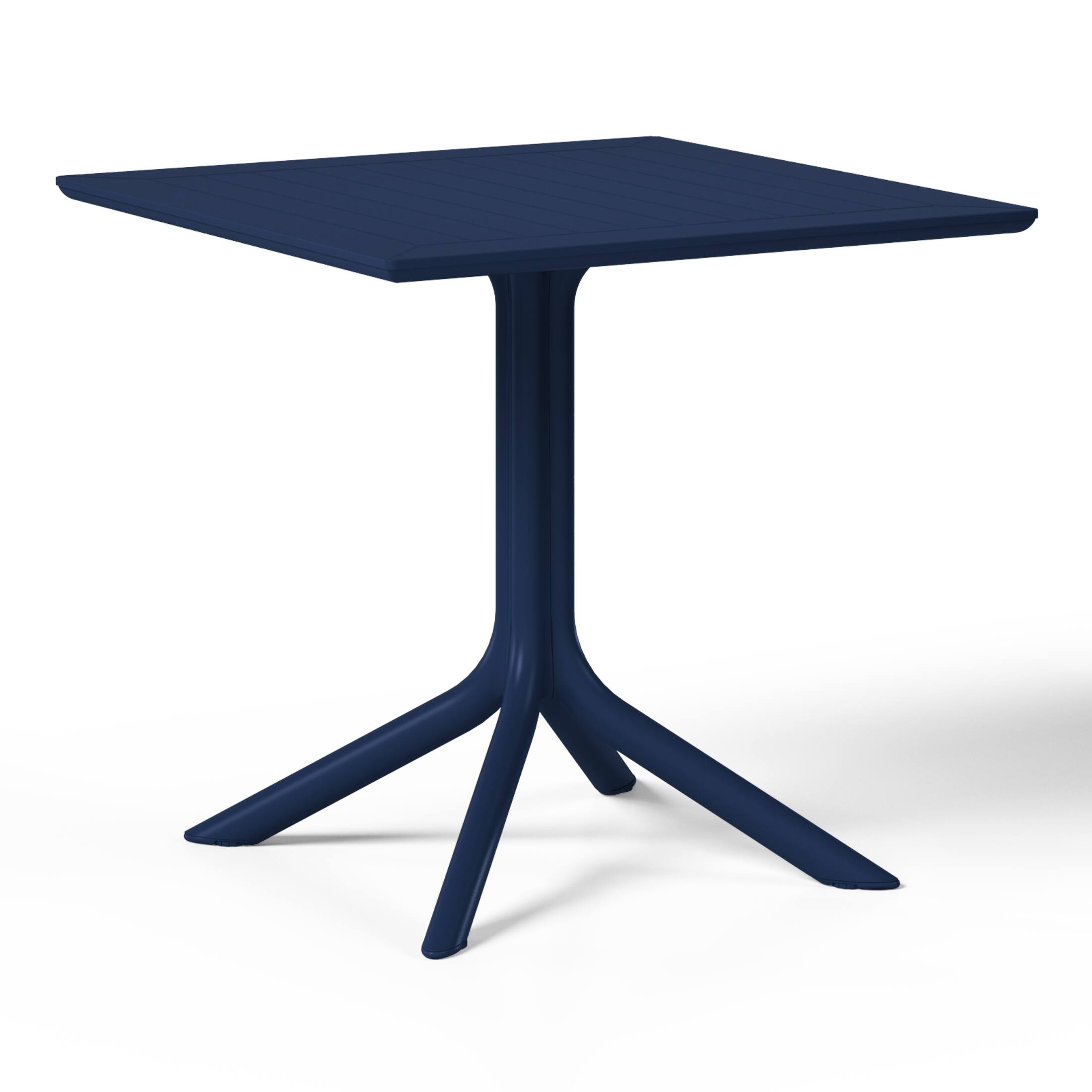 Alt View 1. WestinTrends - WestinTrends Playa 31.5" Square Outdoor Plastic Resin Patio Dining Table for 4 - Navy Blue.