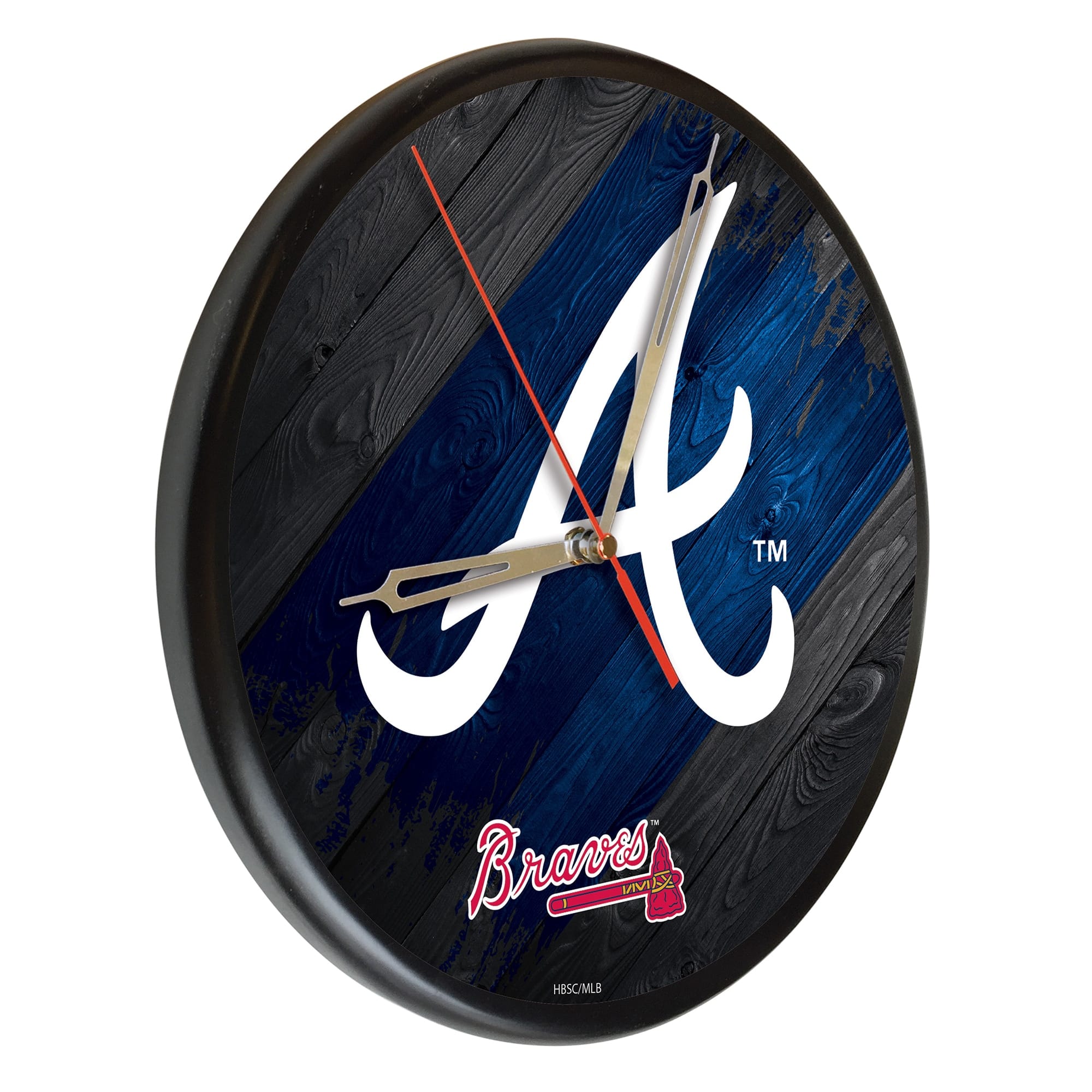 Holland Bar Stool Co. - Atlanta Braves 13" Solid Wood Clock - Multicolor