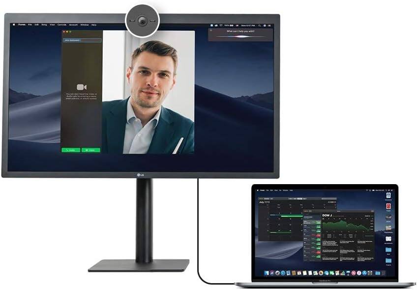 Alt View 6. LG - LG 27MD5KL-B UltraFine 5K Display Bundle -  27" 16:9 5K (5120 x 2880) IPS Monitor, 500 cd/m Brightness, Thunderbolt 3 /.