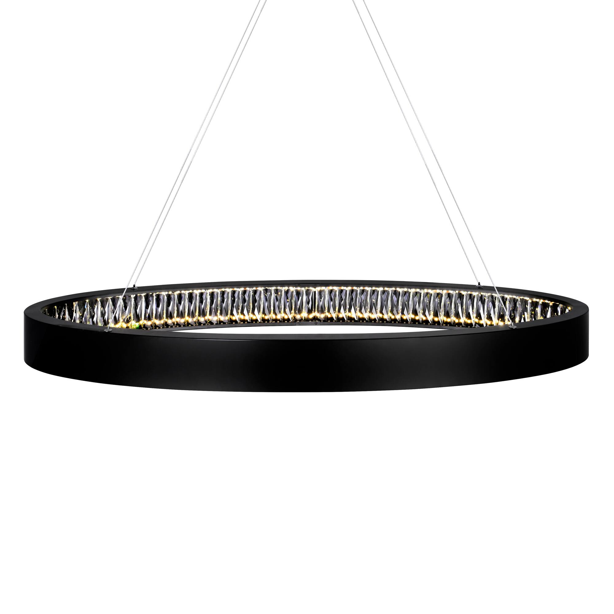 Left. CWI Lighting - Rosalina LED Chandelier With Matte Black Finish - Matte Black.