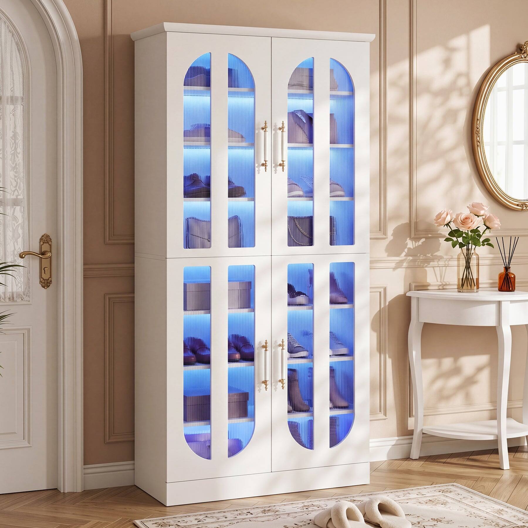 Back. Tribesigns - Office Storage Cabinet, For Everyday Organization in Workspaces and Office Reception Areas - White.