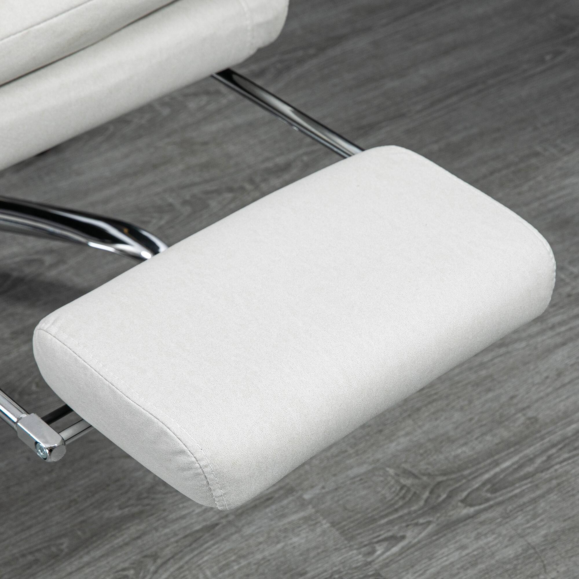 Alt View 8. Vinsetto - Microfibre Executive Massage Office Chair, Computer Desk Chair, Heated Reclining Chair with Footrest - Cream White.