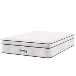 Jenna 14" Innerspring and Foam Full Mattress by Modway - White