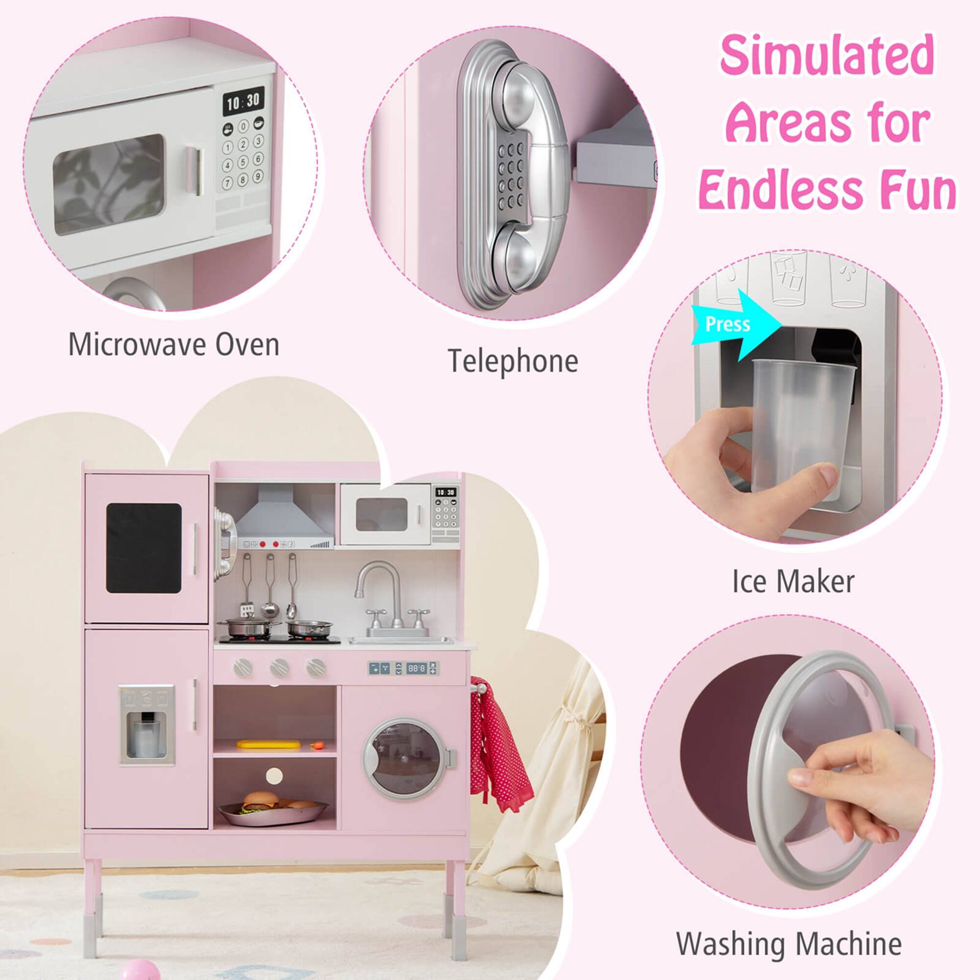 Simulated Areas for Endless Fun

- Microwave Oven
- Telephone
- Ice Maker
- Washing Machine