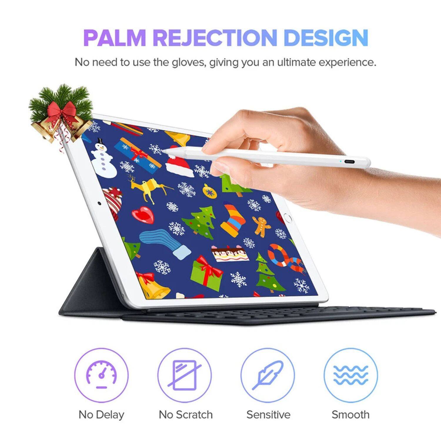 PALM REJECTION DESIGN  
No need to use the gloves, giving you an ultimate experience.  

No Delay  
No Scratch  
Sensitive  
Smooth