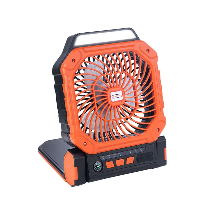 Cluzine - Outdoor Camping Portable Fan with LED Light, Timer, Power Bank,USB Rechargeable Portable Fan