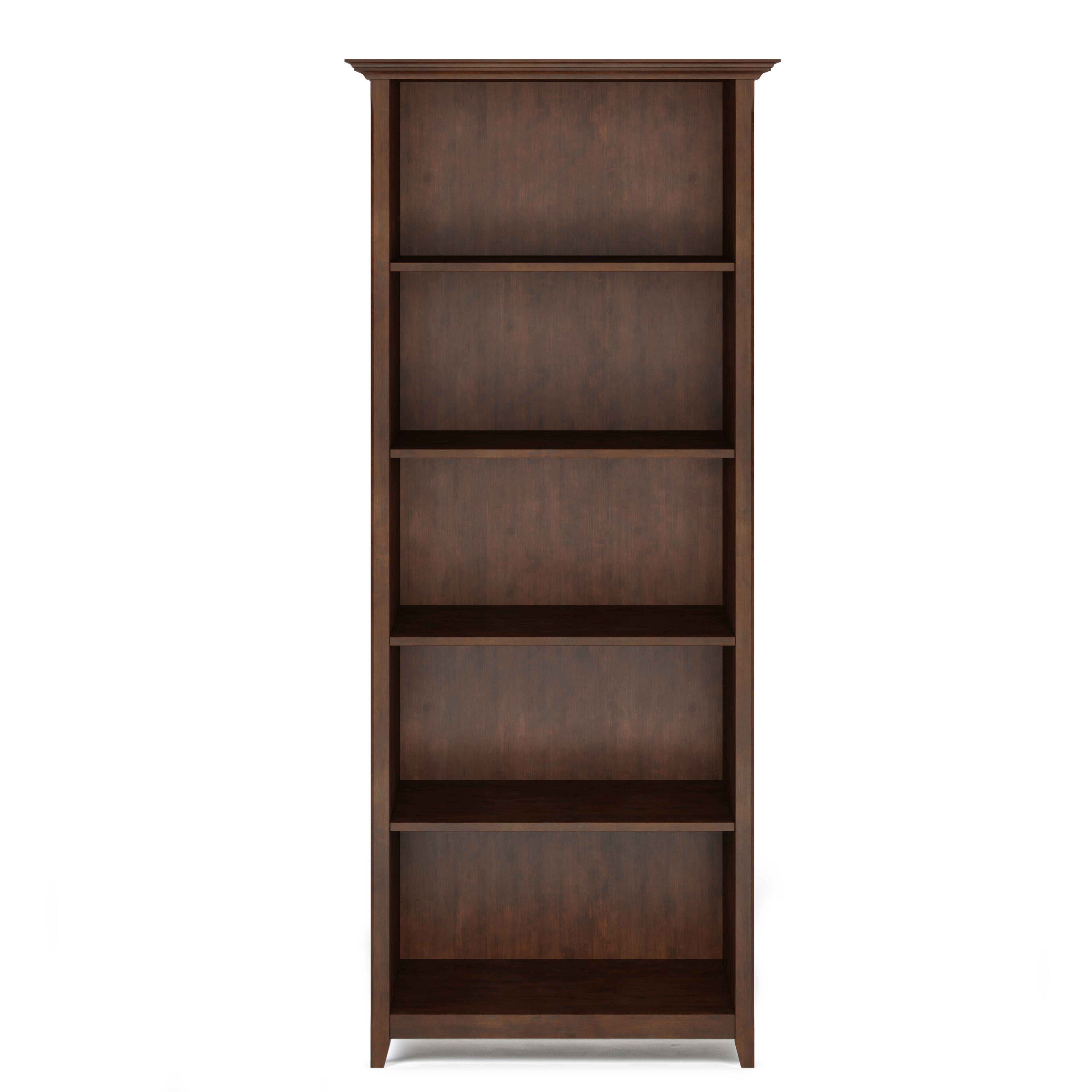 Alt View Zoom 14. Simpli Home - Amherst 5 Shelf Bookcase - Russet Brown.