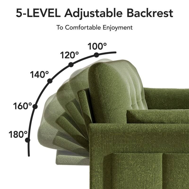 5-LEVEL Adjustable Backrest  
To Comfortable Enjoyment  
100° 120° 140° 160° 180°
