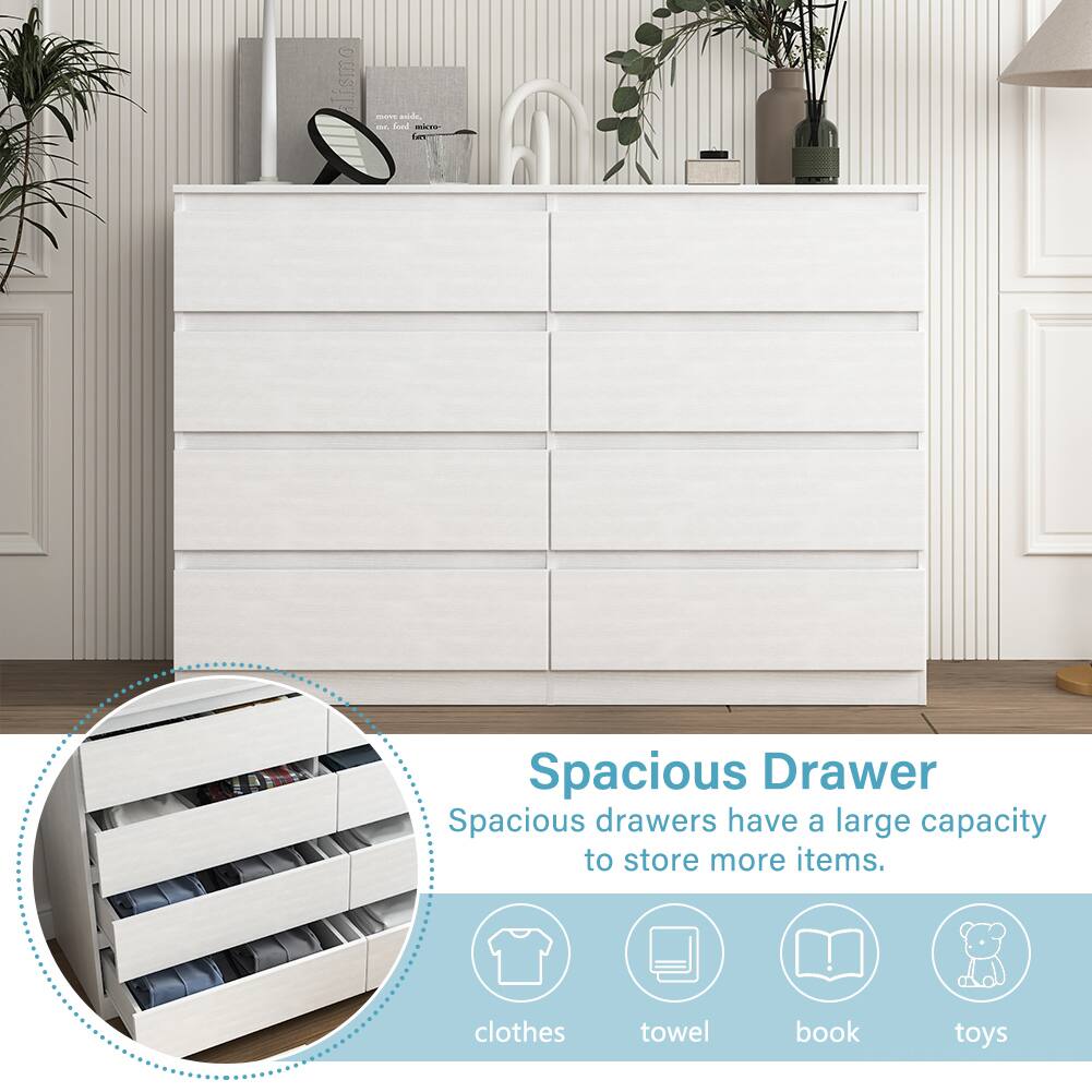 Spacious Drawer

Spacious drawers have a large capacity to store more items.

- clothes
- towel
- book
- toys