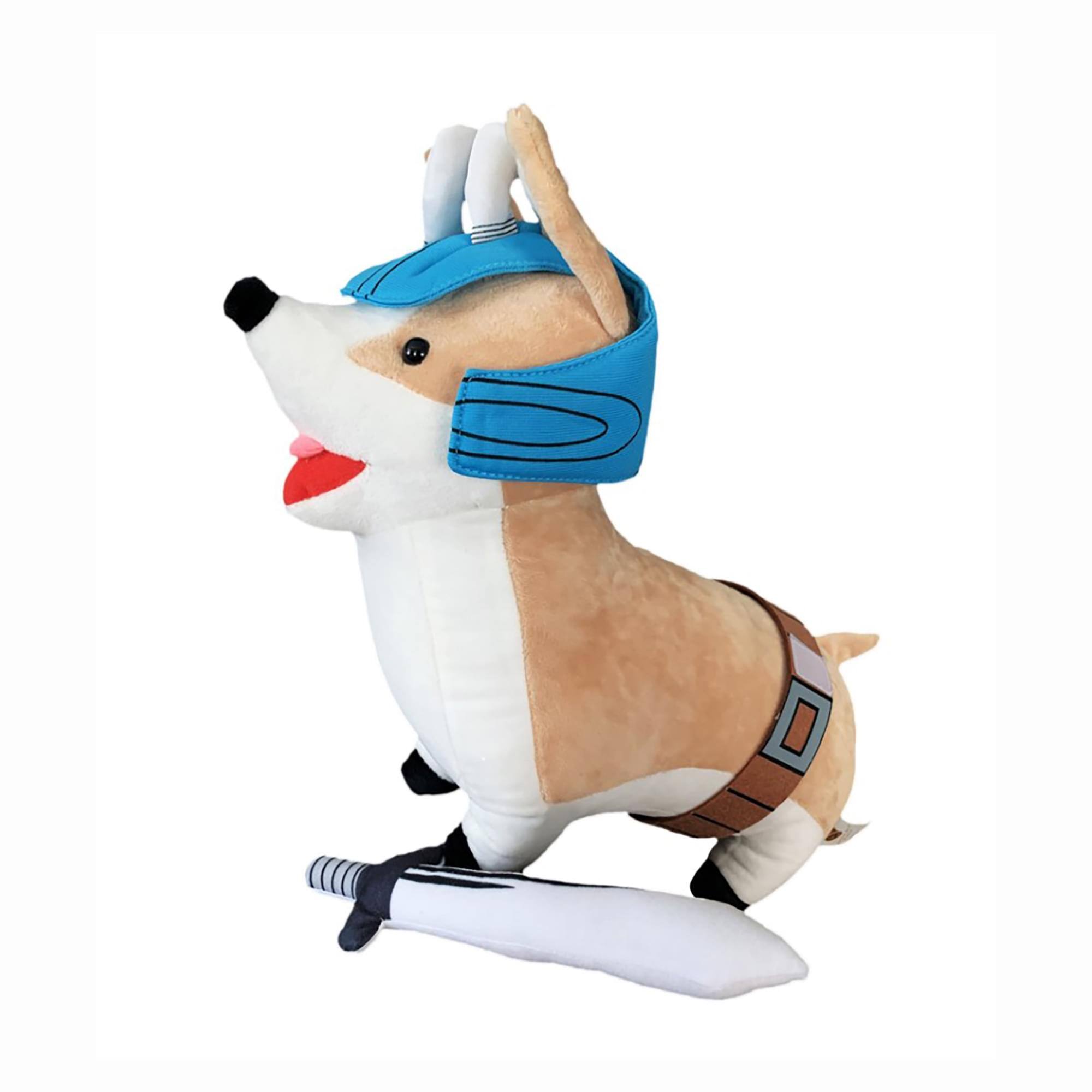 Front. Golden Bell Studios - Peasant Buffet Wargi The Corgi 16 Inch Collector Plush - Blue.