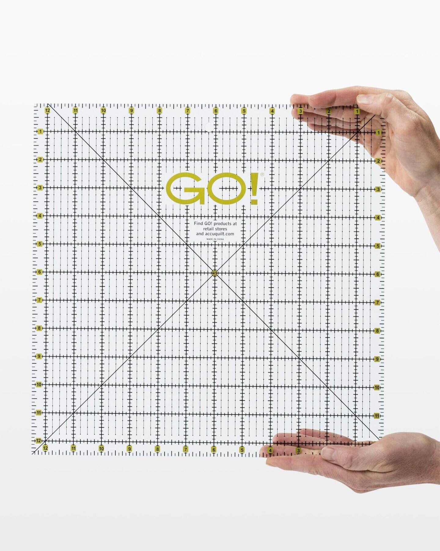 12 11 10 3 8 T 6 + 5 I 4 3 2 1 1 1 2 T 3 4 5 GO! Find GOI products at retail stores and accuquilt.com - - - 2 3 4 5 6 5 7 7 8 8 9 9 10 10 11 11 2 12