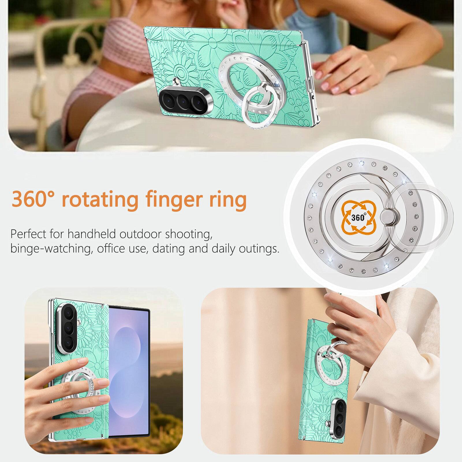 360° rotating finger ring  
Perfect for handheld outdoor shooting, binge-watching, office use, dating and daily outings.