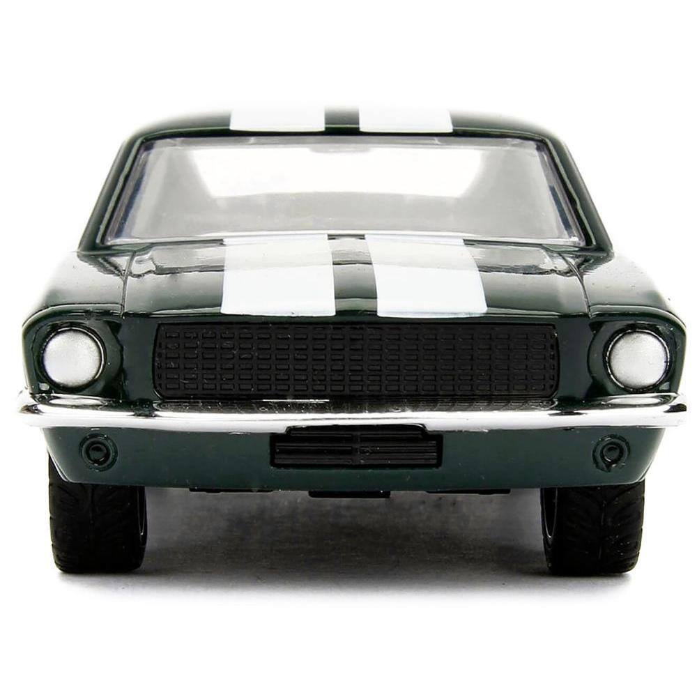 Back. Jada - Sean's Ford Mustang Dark Green with White Stripes "Fast & Furious" Movie 1/32 Diecast Model Car by Jada - Dark Green with White.