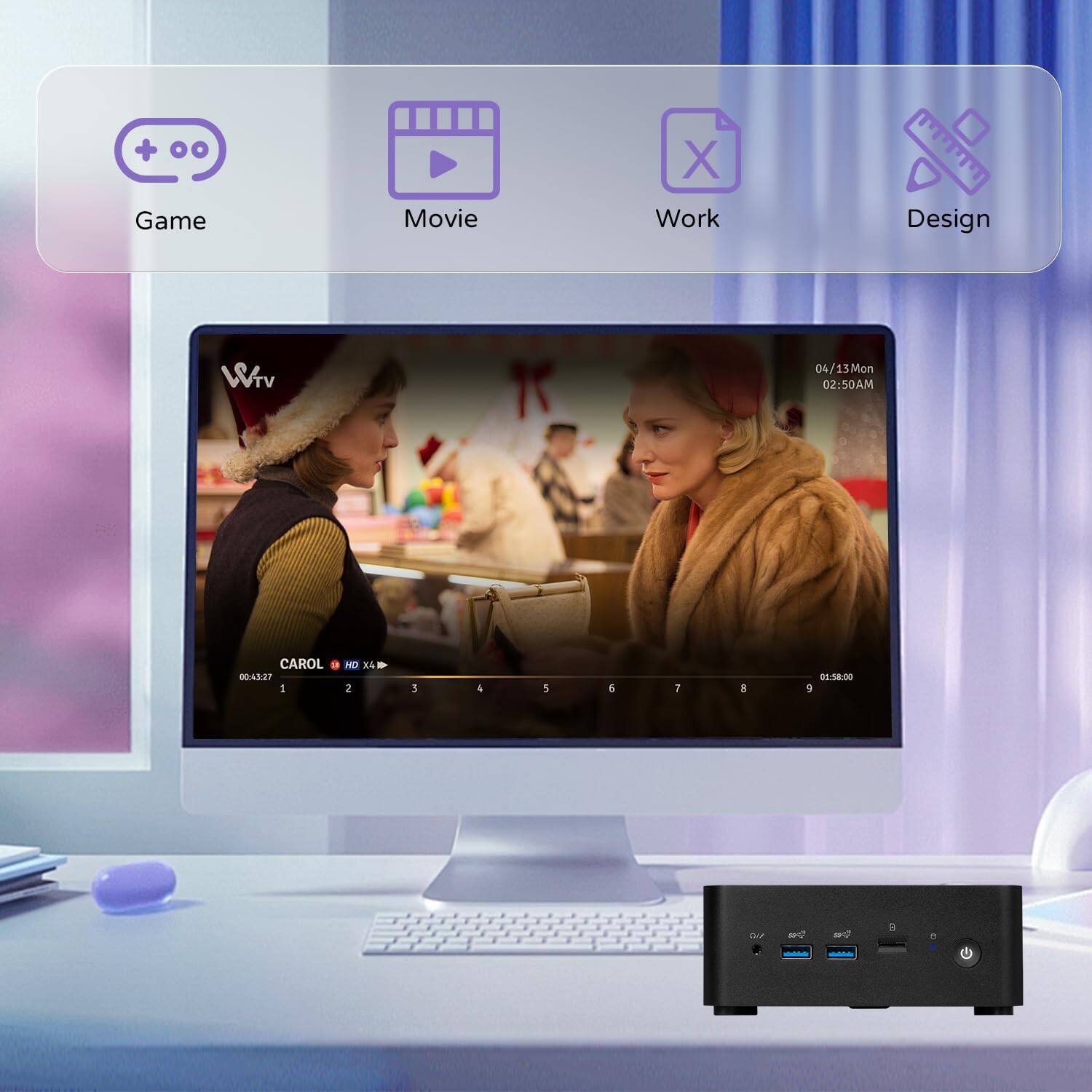 Game Movie Work Design

04/13 Mon 02:50AM

CAROL 00:43:27

HD X4

01:58:00