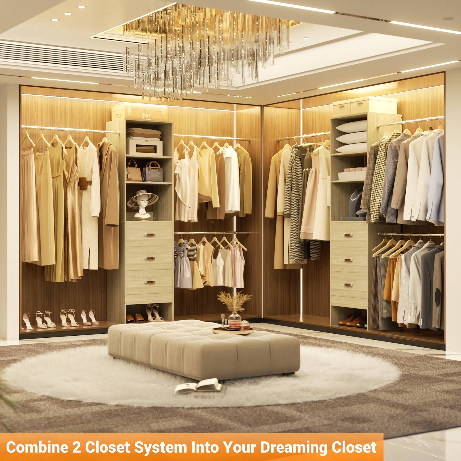 Combine 2 Closet System Into Your Dreaming Closet
