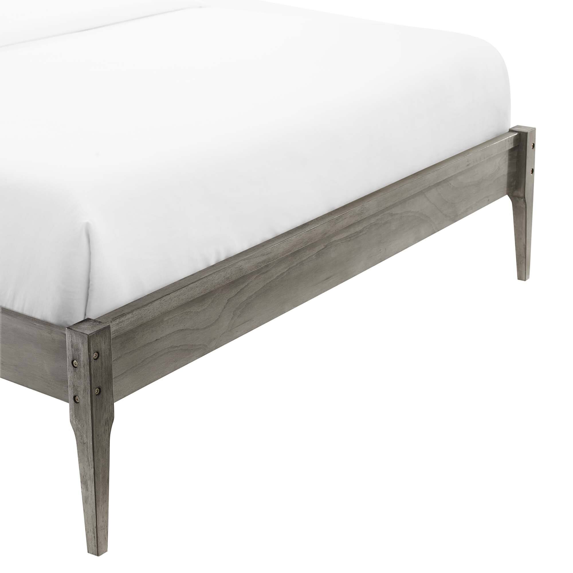 Alt View 3. Modway - June Wood Full Platform Bed Frame - Gray.