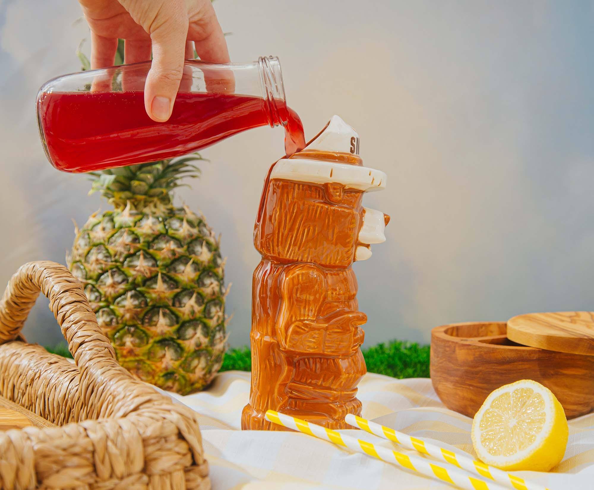 Alt View 3. ThinkGeek - Geeki Tikis Smokey Bear Ceramic Mug | Holds 14 Ounces - Brown.