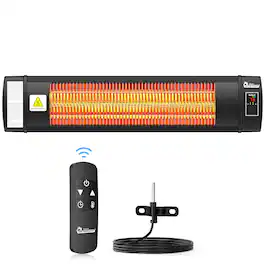 DR. INFRARED HEATER - DR-268 Smart Greenhouse Heater with built in Temperature Control and Digital Thermostat - Black