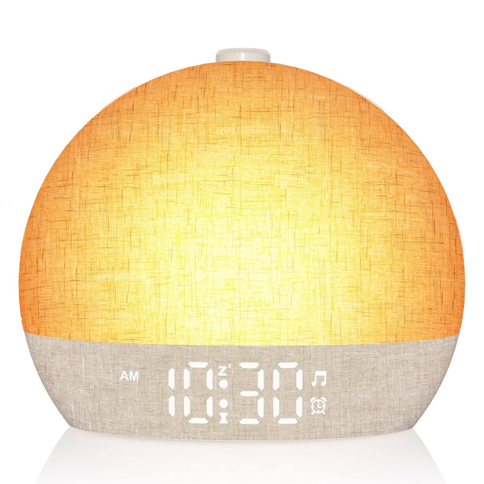Dazzed Corner - Wake Up Light Sunrise Alarm Clock, Dimmable Night Lights - Yellow