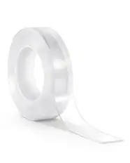 Front. VEVOR - Double Sided Tape Heavy Duty, 16 ft Long Nano Mounting Tape, Strong Adhesive & Reusable, Clear Two Sided Wall Tape - Transparent.