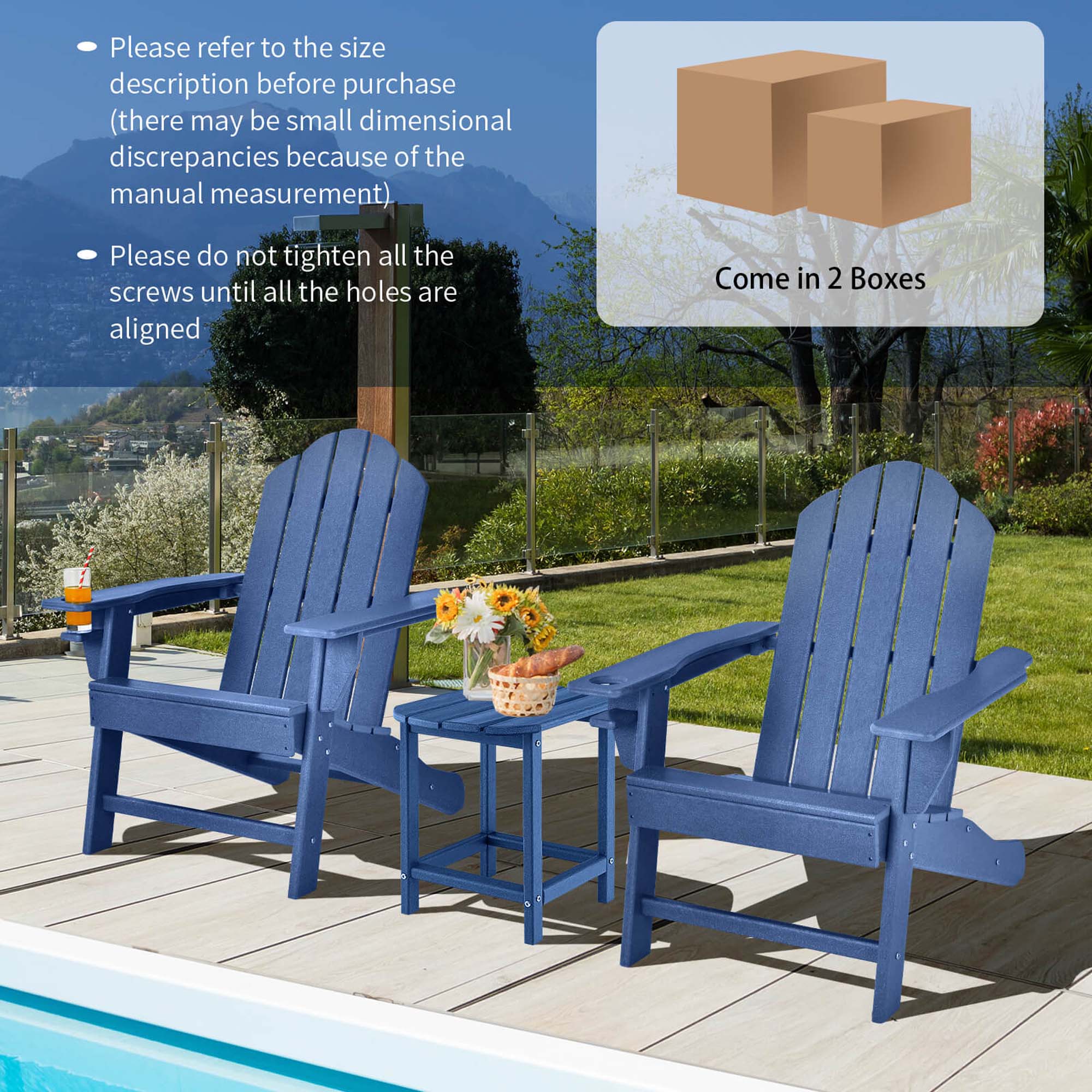 - Please refer to the size description before purchase (there may be small dimensional discrepancies because of the manual measurement).
- Please do not tighten all the screws until all the holes are aligned.
- Come in 2 Boxes