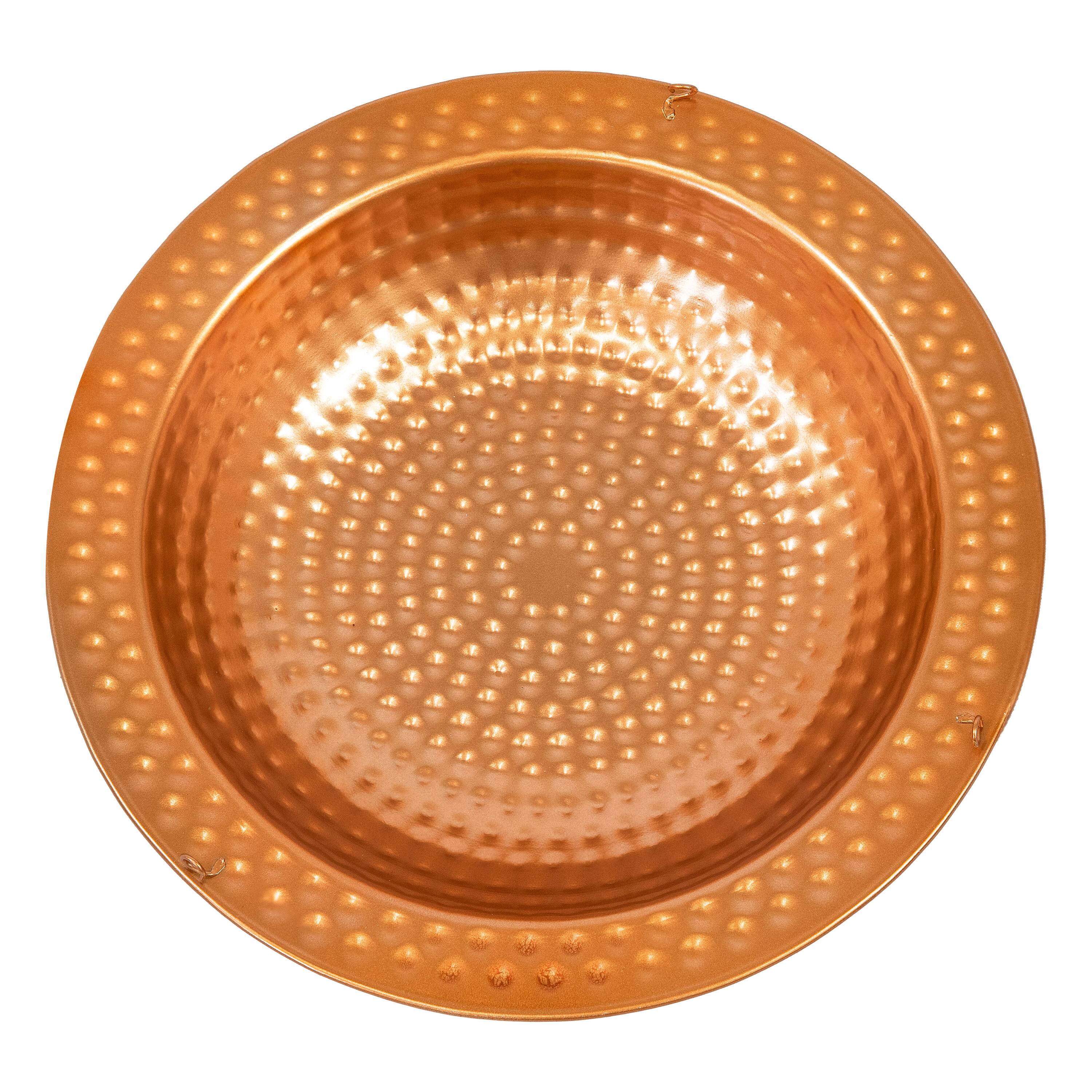 Alt View 9. Sunnydaze - Iron Hanging Bird Bath or Feeder - 12 in - Copper.