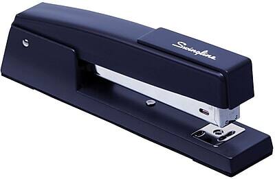 Front. Swingline - 747 Classic Metal Stapler, 20 Sheet Capacity, Royal Blue - Royal blue.