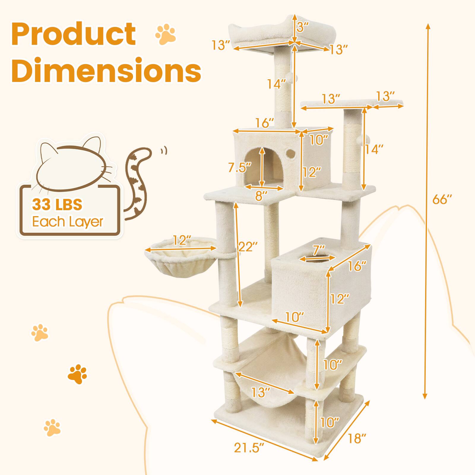 Product Dimensions

- 13" x 14" x 3" x 13" x 13" x 13" x 16" x 7.5" x 10" x 12" x 14" x 33 LBS Each Layer
- 12" x 8" x 22" x 7" x 16" x 66" x 10" x 12" x 10" x 13" x 21.5" x 10" x 18"