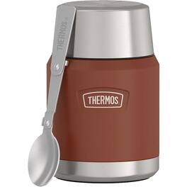 Thermos - 16 oz. Icon Stainless Steel Food Jar w/ Spoon - Saddle