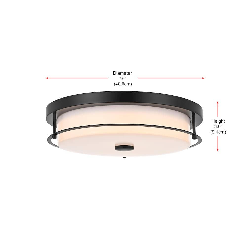 Living District - Kolson 16 Inch Led Flush Mount In - Black price history on PriceWatchPro