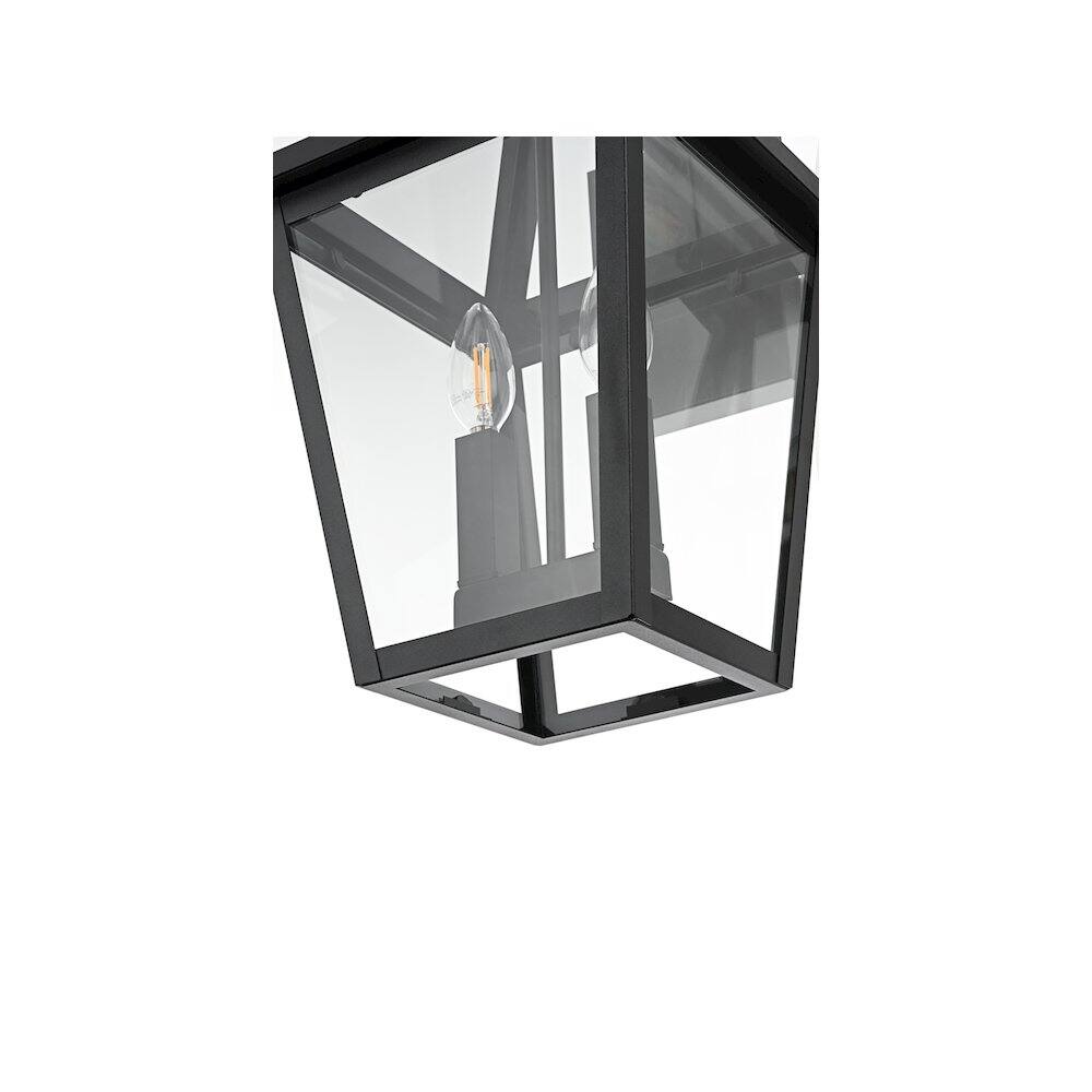 Alt View 1. Elegant Lighting - Frankford 7 inch Outdoor Pendant in Black - Black.