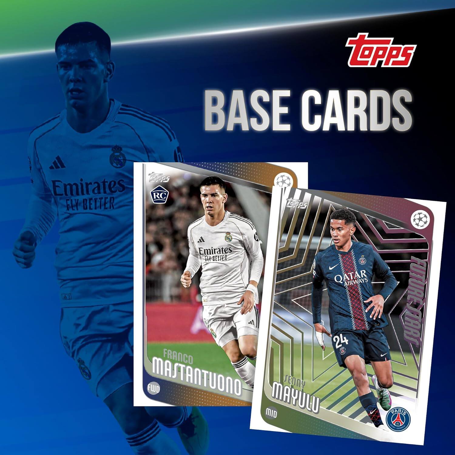 BASE CARDS

TOPPS

Emirates RC FLY BETTER

FRANCO MASTANTUONO FWD

QATAR AIRWAYS

JENNY MAYULU MID

FUTURE TART

GAWIE