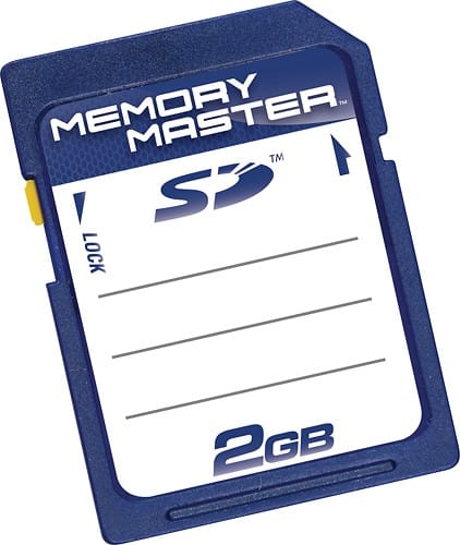 Angle Standard. Memory Master - 2GB Secure Digital (SD) Memory Card.