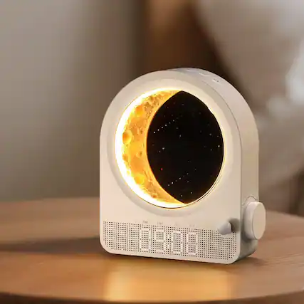 Front. Dazzed Corner - Sunrise Alarm Clock & 10 Soothing Sounds White Noise Machine for Insomnia Adults - White.