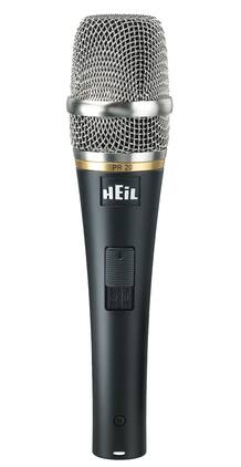 Heil Sound - Utility Dynamic Cardioid Microphone with On/Off Switch, Mic Clip and Windscreen