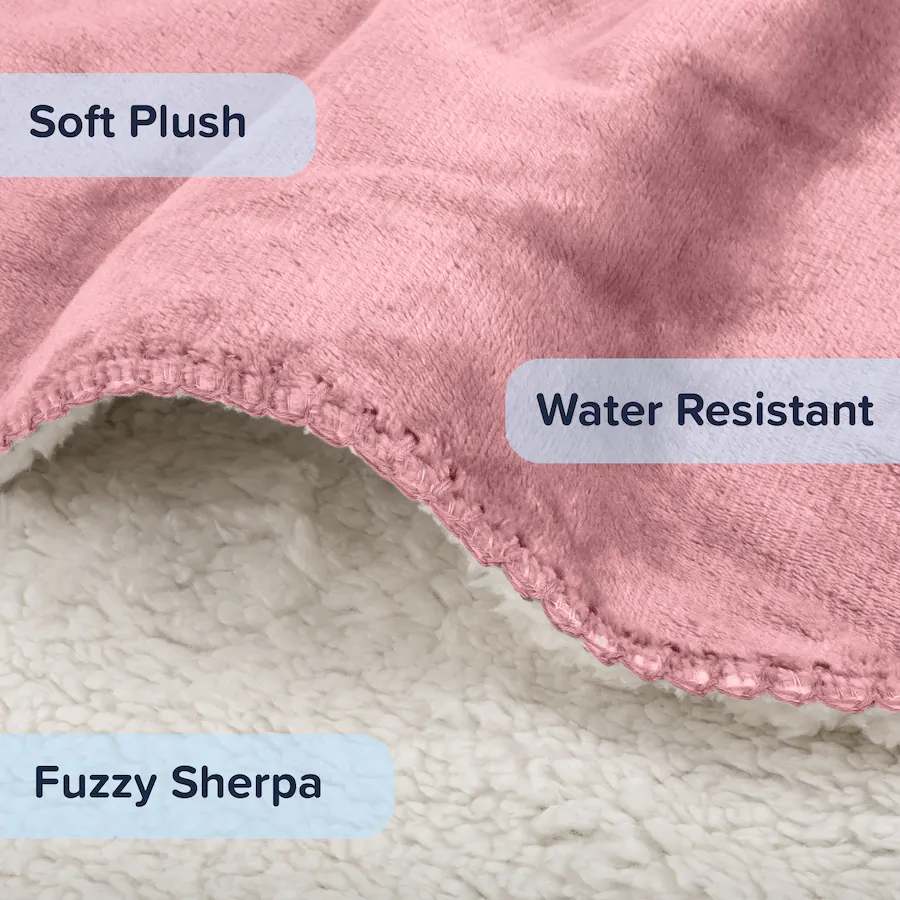 PetMaker Dog Blanket 80x100in Sherpa Blanket Throw Blankets for Bed ...