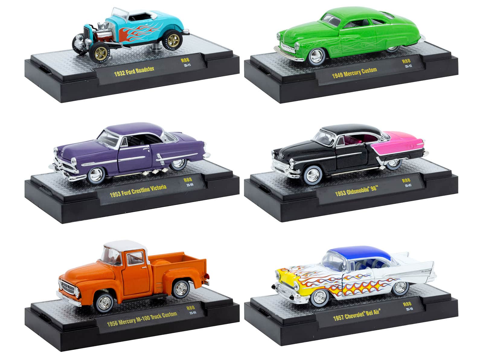 """Auto Meets"" Set of 6 Cars IN DISPLAY CASES Release 88 Limited Edition 1/64 Diecast Model Cars by M2 Machines" price history on PriceWatchPro