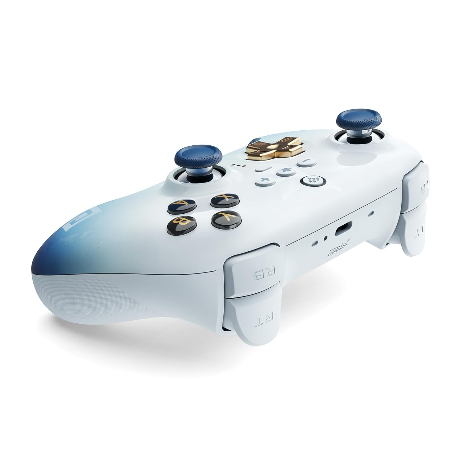 Angle. 8BitDo - 8Bitdo Ultimate 2.4G Wireless Controller for PC, Android, Steam Deck, and Apple - Chongyun Edition - Officially - Blue.