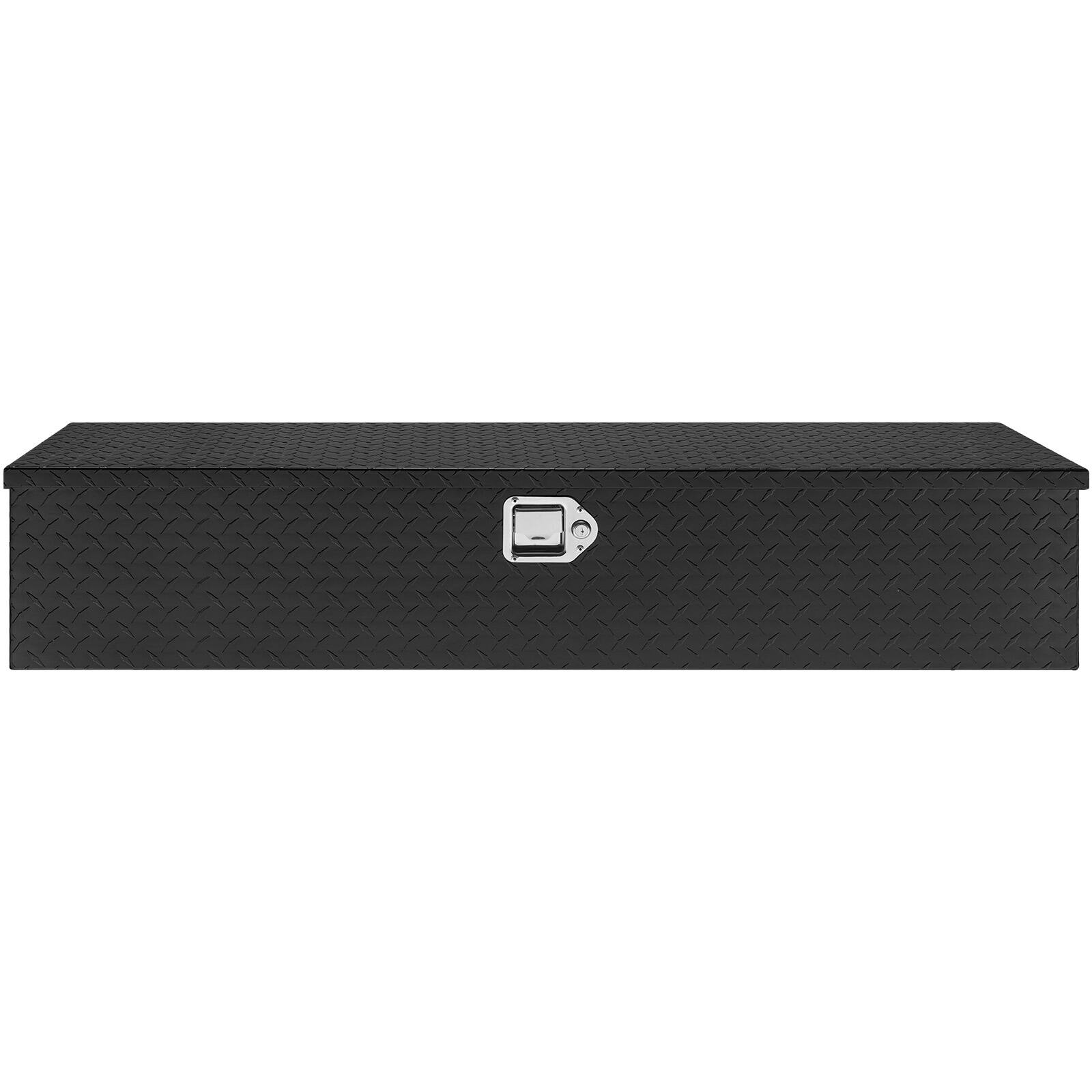 Alt View 5. VEVOR - Heavy Duty Aluminum Truck Bed Tool Box, Diamond Plate Tool Box with Side Handle and Lock Keys - Black.