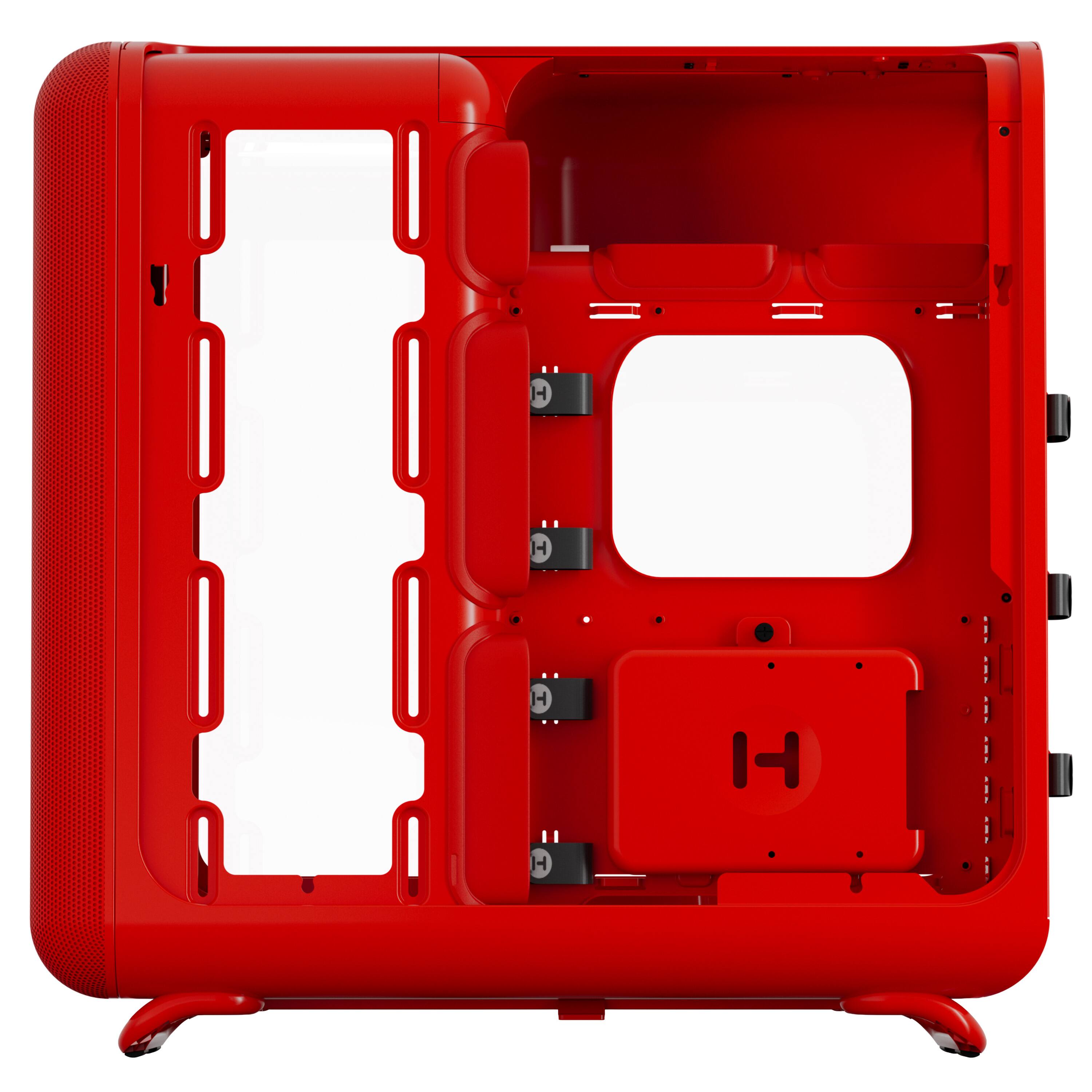 Left. HYTE - HYTE X50 Modern Performance ATX Mid-Tower PC Gaming Case - Wild Cherry.