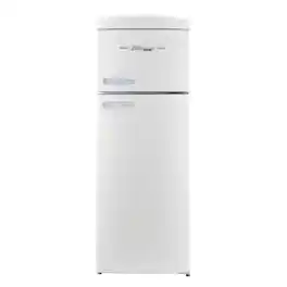 Unique Appliances - 21 in. Wide Classic Retro 7.5cu.ft Compact Top Freezer Refrigerator - Marshmallow White