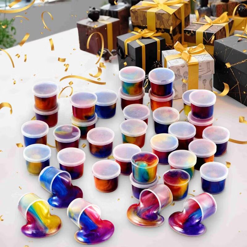 Left. Joyfy - Party Favors Galaxy Stretchy Relief Safe Toys for Girls Boys Classroom Reward Party Supplies Easter Stuffers Rainbow - colorful.