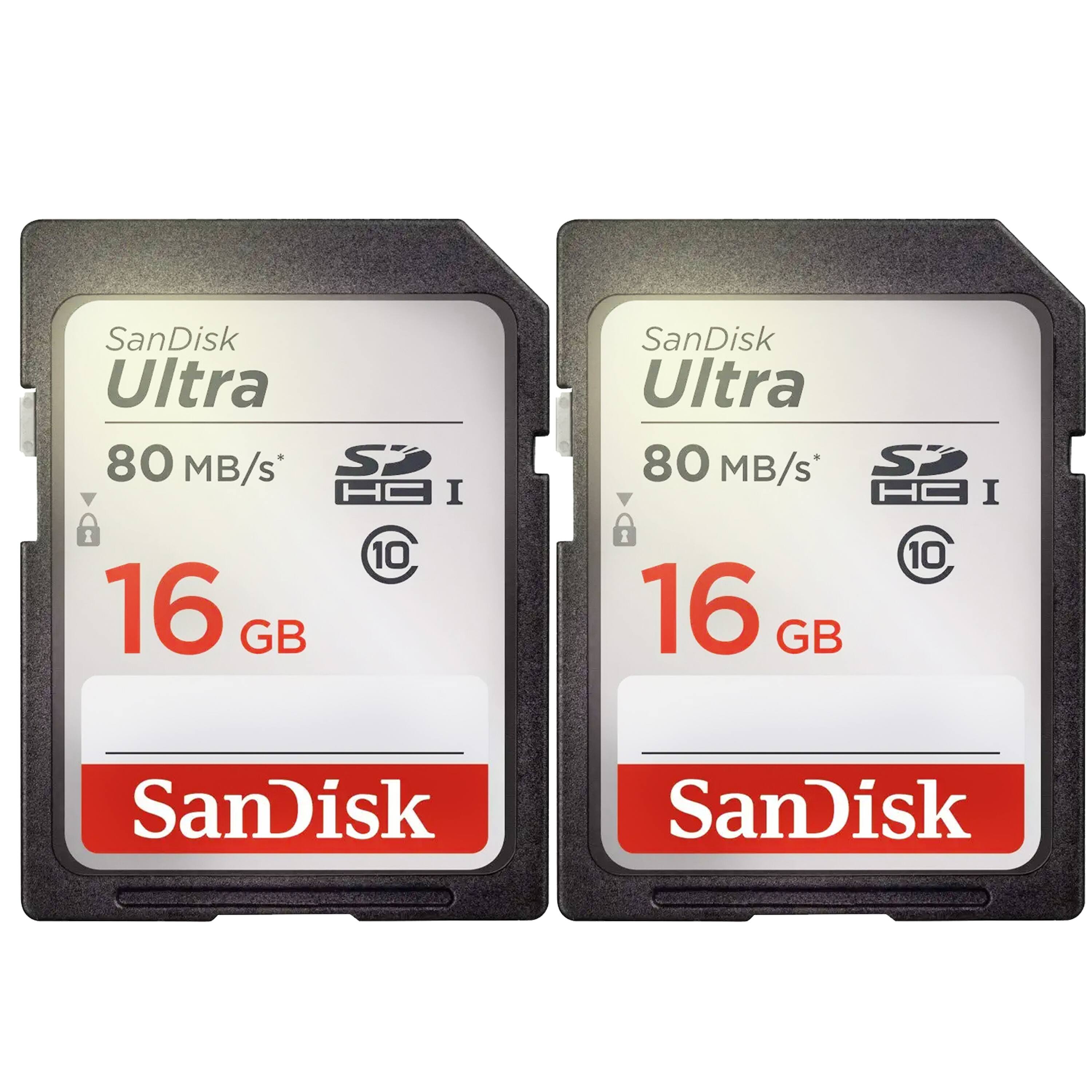 SanDisk Ultra 80 MB/s*  
16 GB  
SanDisk  

SanDisk Ultra 80 MB/s*  
16 GB  
SanDisk