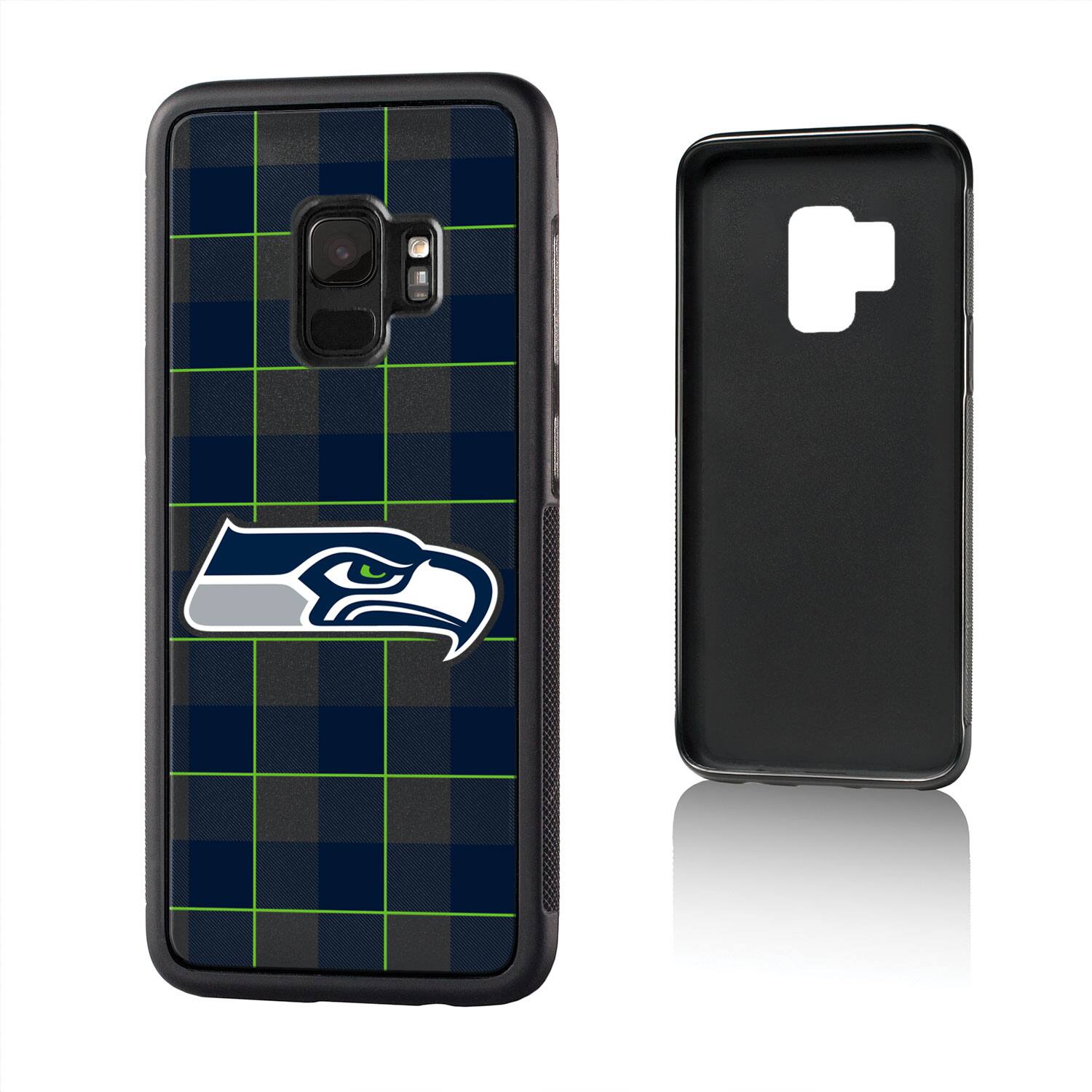 Alt View 1. Keyscaper - Seattle Seahawks Galaxy Plaid Design Bump Case - S20 Plus - Multicolor.