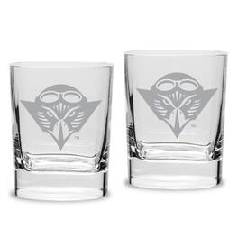 Jardine - Tennessee-Martin Skyhawks 11.75oz. Two-Piece Luigi Bormioli Square Double Old Fashion Glasses Set - Multicolor