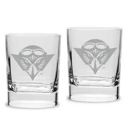 Front. Jardine - Tennessee-Martin Skyhawks 11.75oz. Two-Piece Luigi Bormioli Square Double Old Fashion Glasses Set - Multicolor.