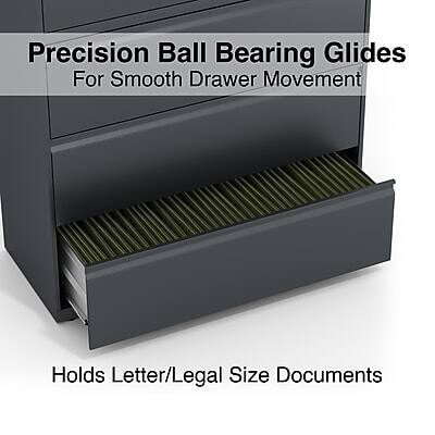 Precision Ball Bearing Glides  
For Smooth Drawer Movement  

Holds Letter/Legal Size Documents
