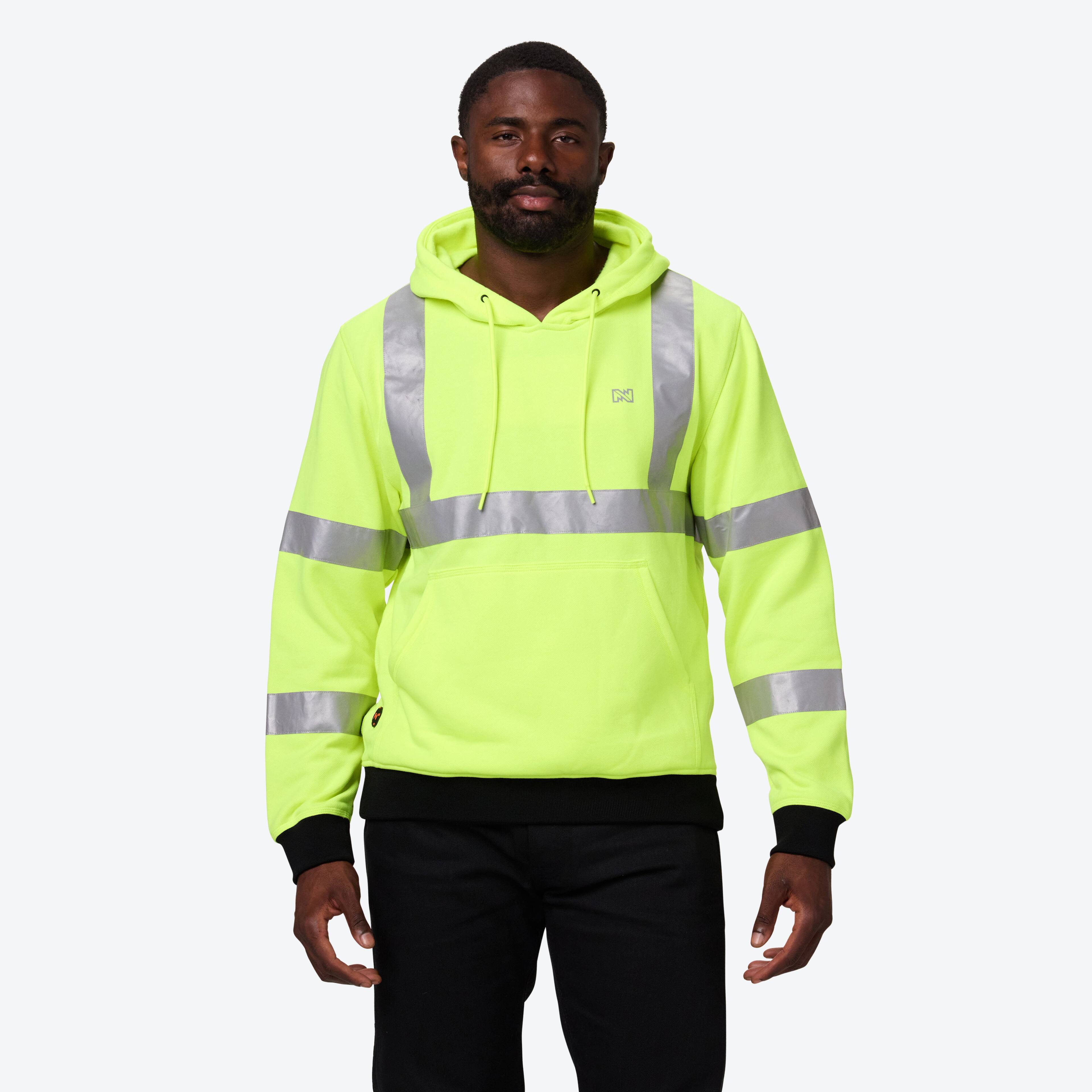 Mobile Warming - Men's HI-VIZ Heated Pullover Hoodie - HI-VIS