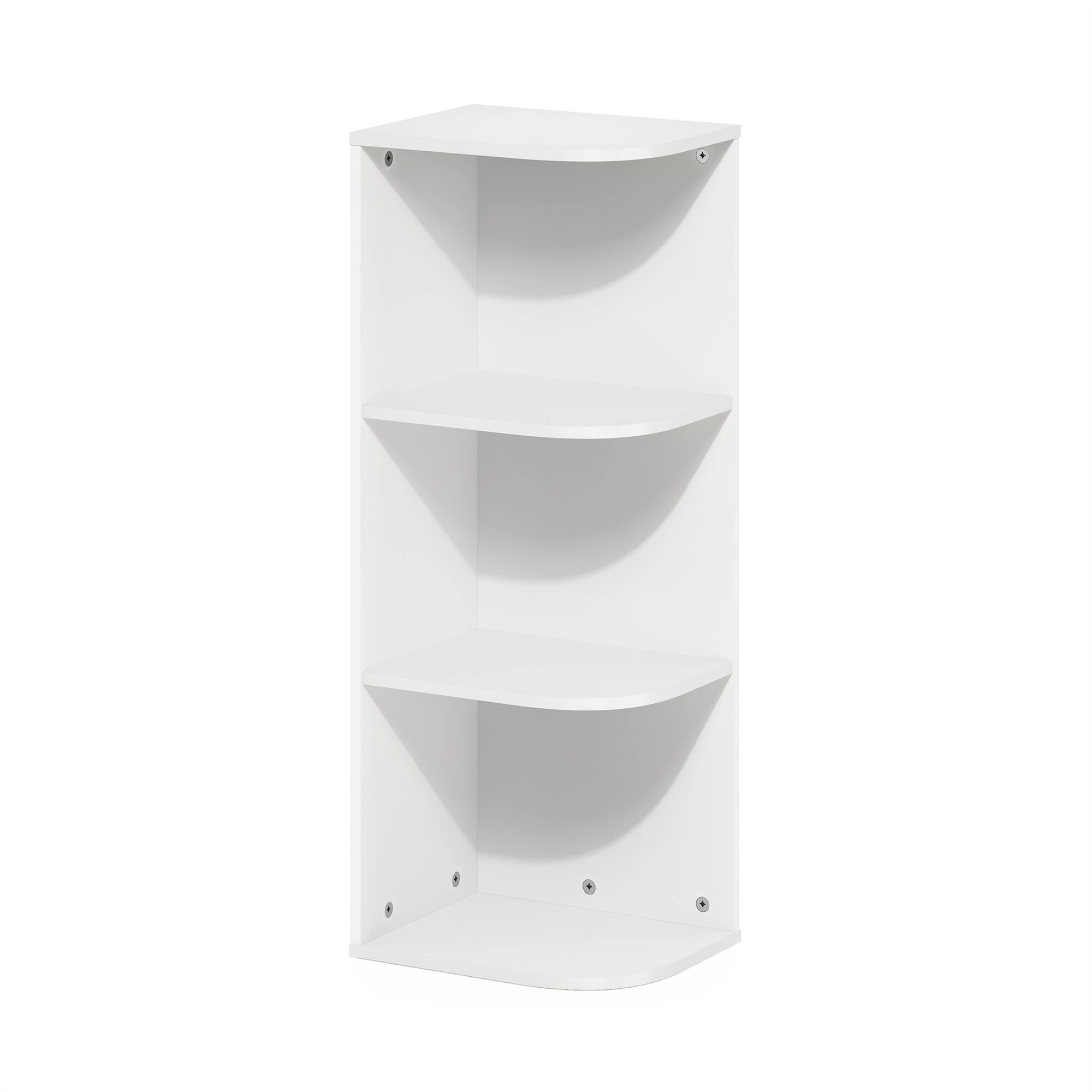 Front. Furinno - Rail 5-Tier Open Shelf Bookcase - White.
